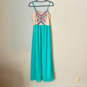 Colorful maxi dress, M